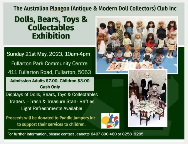 Dolls, Bears, Toys & Collectables Exhibition, Sunday, May 21st, 2023