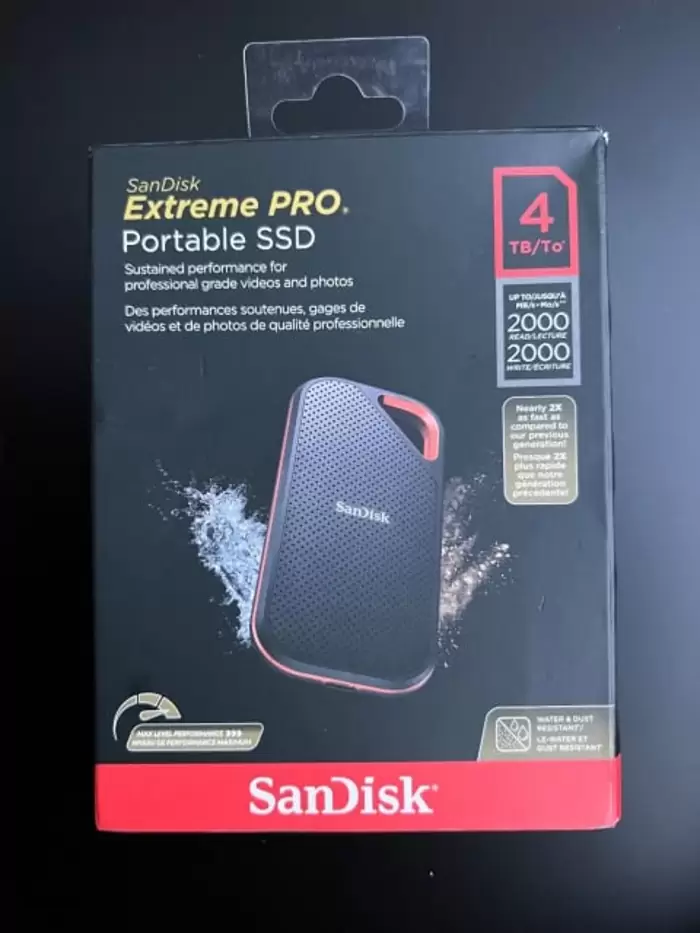 $800 SanDisk Extreme Pro V2 4TB USB-C Portable External Drive SSD