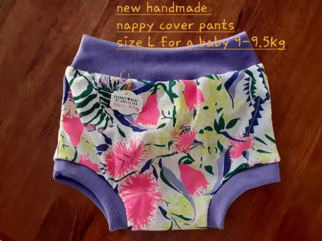 $10 New handmade baby nappy cover- size L (9kg baby)